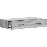 Stolna montirana na zid Siva sonoma 87,5 x 34,5 x 17 cm | shoptok.hr