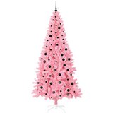  Božićno drvce s 300 LED svjetlima Ružičasta 240 cm PVC | shoptok.hr