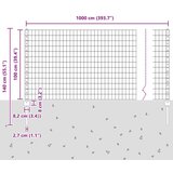 vidaXL Euro Ograda s 5 U Postova Zelena 1x10 m Čelik | shoptok.hr