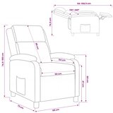  Fotelja s nagibom Oblačnosiva Tkanina | shoptok.hr