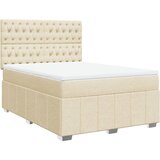  Krevet s oprugama i madracem krem 140x200 cm od tkanine | shoptok.hr