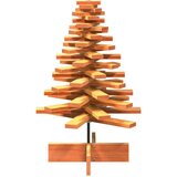 vidaXL Lesena dekorativna novoletna jelka rjava 80 cm trdna borovina | Shoptok.si