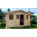 Male kuće Drvena vrtna kućica NERVION 400 × 300 cm sa šindrom | shoptok.hr