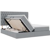  Krevet s od storage Svijetlo siva 180 x 200 cm Lažna koža | shoptok.hr