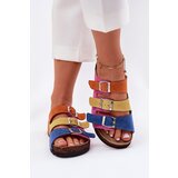 Panto Fino Ladies Suede Slippers With Buckles Fuksja | shoptok.hr