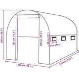  Zamjenski pokrov za plastenik (6,86 m²) 200x343x200 cm zeleni | shoptok.hr