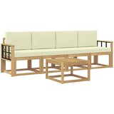 Set vanjskih sofa 5 kom. Bijela i krem | shoptok.hr