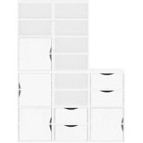 vidaXL Stranska omarica 5 kosi "ODDA" bela 40x24x79 cm trdna borovina | Shoptok.si