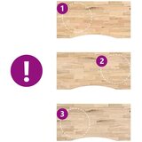 vidaXL Mizna plošča rjava 100x50x2,5 cm trdna hrastovina pravokotna | Shoptok.si