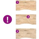vidaXL Ploča za radni stol 100x50x2,5cm netretirane masivne hrastovine | shoptok.hr