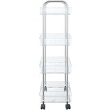 vidaXL Kolica za pohranu 4 nivoa prozirna 37x28x95 cm akril | shoptok.hr