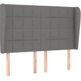  Uzglavlje s ušima tamnosivo 147x23x118/128 cm od tkanine | shoptok.hr