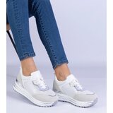D/CEO marka niezdefiniowana White women's sneakers with a metallic insert Medison Cene