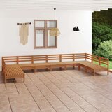  Vrtna garnitura 10-delna medeno rjava trdna borovina, (20676855) | Shoptok.si