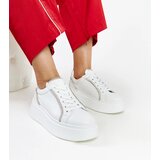 Karino White leather sneakers with rhinestones Cijene
