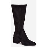 Sergio Leone Women's Low Heel Eco Suede Boots | Shoptok.si
