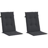  Jastuci za vrtne stolice 2 kom crni 120 x 50 x 3 cm od tkanine | shoptok.hr