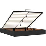 vidaXL Otomanski okvir kreveta s madracima crni 200x200cm od tkanine | shoptok.hr