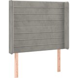 Maison Chic vzglavna omarica - nočna omarica - posteljna omarica z ušesi svetlo sivo 83x16x118/128 cm žamet, (21708207) Cene