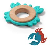 BabyOno Silikonsko drvena grickalica za zube Rak, Mint | shoptok.hr