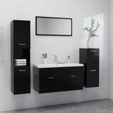  Set kupaonskog namještaja od iverice crni | shoptok.hr