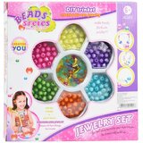 Magic Toys Beads Series: Set perli za izradu nakita sa 100+ šarenih i sjajnih perli | shoptok.hr