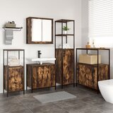 vidaXL Set kopalniškega pohištva Set 5 Dimljeni hrast, Črna | Shoptok.si