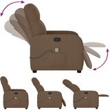  Masažni naslonjač od tkanine smeđi | shoptok.hr