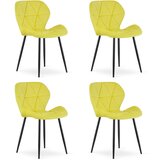 Mango stolica - žuti baršun / crne noge x 4 | shoptok.hr
