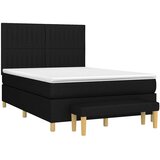 Krevet s oprugama i madracem crni 140 x 190 cm od tkanine | Eponuda.com