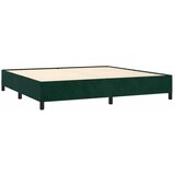  Boxspring - Krevet s oprugama i madracem tamnozeleni 200x200 cm baršunasti - Tamnozelena 200 x 200 cm vodoravne pruge | shoptok.hr