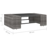 Poli 2-dijelna vrtna garnitura od poliratana siva | shoptok.hr