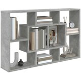  Zidna polica siva boja betona 85x16x52,5 cm konstruirano drvo | shoptok.hr