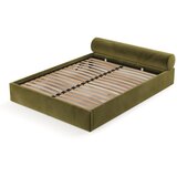 Maison de Rêve Temno zelena oblazinjena zakonska postelja s prostorom za shranjevanje z letvenim dnom 180x200 cm Solvo – | Shoptok.si