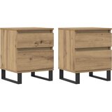  Noćni ormarići 2 kom Artisan hrast 40x35x50 cm izrađeno drvo Smeđa | shoptok.hr