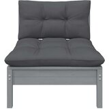  Srednja vrtna sofa s antracit jastucima masivna borovina siva | shoptok.hr