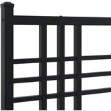 vidaXL Kovinski posteljni okvir z vzglavjem črn 140x190 cm | Shoptok.si