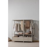 WOOOD Bež odprta kovinska garderobna omara 70x185x54 cm Ferris – | Shoptok.si