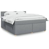 vidaXL Krevet s oprugama i madracem svjetlosivi 180x200 cm od tkanine | shoptok.hr