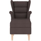vidaXL Fotelj s stolčkom za noge temno rjavo blago, (22054414) | Shoptok.si