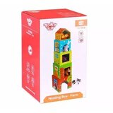 Tooky Toy Kocke za zlaganje s kmetijsko tematiko in lesene živali Cene