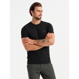Ombre Tri-color men's cotton t-shirt - white and navy blue Cijene