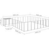  Kavez za pse srebrni 20,57 m² čelični | shoptok.hr
