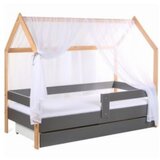 Made in Poland Krevet kućica sa fiokom i dušekom 160x80 Domek SIVA Bukva | ePonuda.com