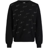 Karl Lagerfeld Sweater majica crna / srebro