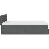 vidaXL Otomanska postelja z vzmetnico siv 140x200 cm blago | Shoptok.si