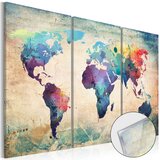  Slika na akrilnom staklu - Rainbow Map [Glass] 60x40 | shoptok.hr