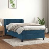 Box spring krevet s madracem tamnoplavi 80 x 200 cm baršunasti | shoptok.hr