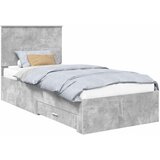  Krevetna konstrukcija s ladicama Betonski sivi 90 x 190 cm | shoptok.hr