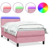 Box Spring postelja z vzmetnico Pink 100x220 cm Velvet, (21793115) | Shoptok.si